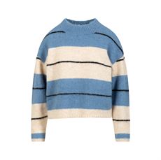 COSTER COPENHAGEN STRIK, BLØD STRIK MED STRIBER, BLUE/CREME STRIBE